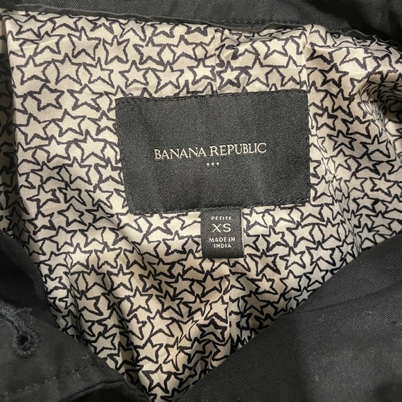 Banana republic black trench coat - Picture 3 of 4